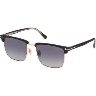 TOM FORD Mand FT0997-H Hudson-02 02D Solbriller Plast Sort Grå Firkantet Polariseret