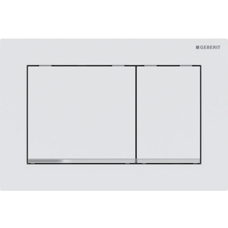Geberit omega30 hvid mat/blank krom