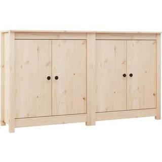 skænke 2 stk. 70x35x80 cm massivt fyrretræ grå