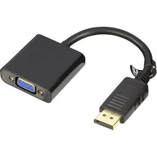 Deltaco Adapter 0.2m. Displayport Vga (d-sub) Sort
