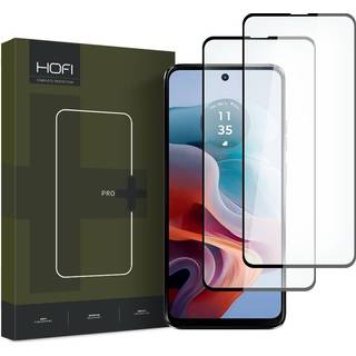 Motorola Moto G34 Hofi Glass Pro+ Hærdet Glas Skærmbeskyttelse - Case Friendly - 2-Pak - Sort Kant