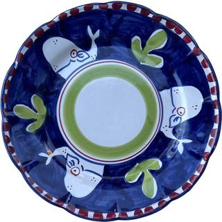 Piccola Home Amalfi Dyb Tallerken 23 Cm - Dybe tallerkner Keramik Blå - PT23TV-A-EB-BAL