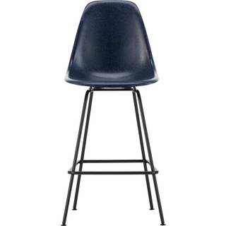 Vitra Eames Fiberglass Barstol Medium Navy Blå/Sort
