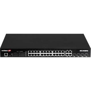 Edimax Pro IGS-5428PLC - switch - industrial Surveillance VLAN PoE+ Web Smart - 28 ports - smart - rack-mountable
