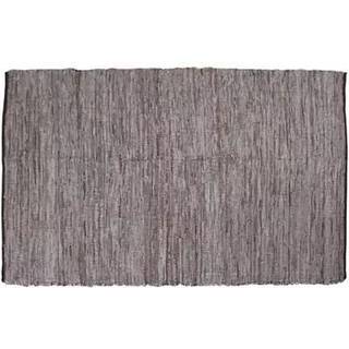 LA FINESSE Læder kludetæppe 120 x 180 cm - brun