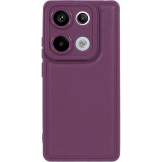 EIDERWOOD Xiaomi Redmi Note 13 Pro (4G) / Poco M6 Pro Fleksibelt Plastik Cover m. Læderbetrukket Pude - Lilla