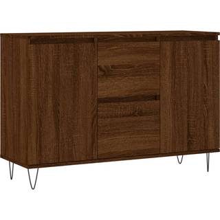 skænk 101,5x35x70 cm konstrueret træ brun egetræsfarve