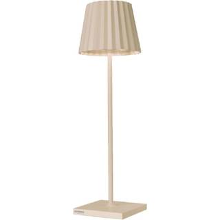 Sompex TROLL 2.0 Tischleuchte Sand Aluminium mit Akku dimmbar Outdoor 38 cm