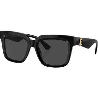 Burberry Kvinde BE4419 300187 Solbriller Acetat Sort Grå Firkantet Normal