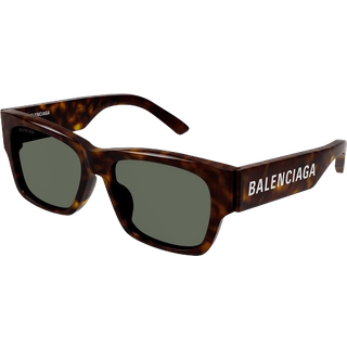 Balenciaga BB0262SA Asian Fit 002 56 Solbriller Mænd Tortoiseshell - Dark Tortoise - 56mm