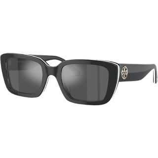 Tory Burch TY7190U Asian Fit 19466G 51 Solbriller Kvinder Black - Black on White - 51mm