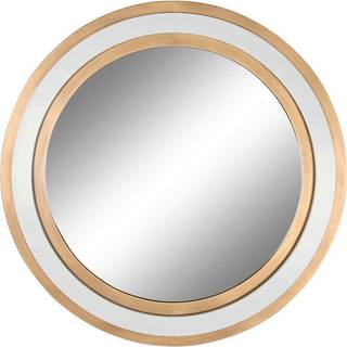 Vægspejl Home ESPRIT Hvid Gylden 108 x 5,5 x 108 cm