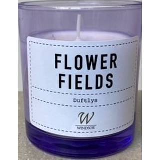 Windsor duftlys i glas - flower fields (På lager i butik)