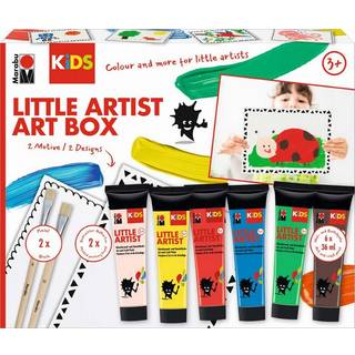 Marabu KiDS Little Artist malepakke med 6 tuber maling, ark og pensler