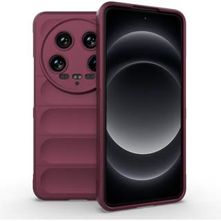EIDERWOOD Xiaomi 14 Ultra Fleksibelt Plastik Bagside Cover - Vinrød