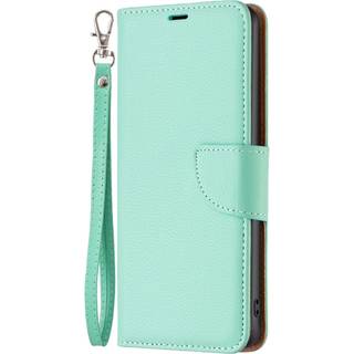 Samsung Galaxy A35 (5G) PU Litchi Læder Bagside Cover m. Pung & Strop - Grøn