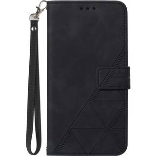EIDERWOOD Motorola Moto G Play 5G (2024) Blødt Læder Flip Cover m. Pung - Geometri Mønster - Sort
