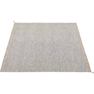 Muuto Ply Uldgulvtæppe 240x240 Cm / Hvidt - Ensfarvede tæpper Uld Fra New Zeeland Sort - 44400
