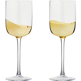 Anton Studio Designs Anton Studio Designs Set of 2 gold Wave Wine Glasses