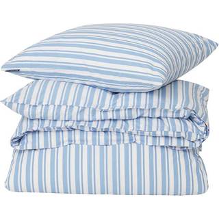 Lexington Striped Cotton Poplin Sengesæt 220x220 + 50x60x2 Cm t - Sengetøj Bomuldspoplin Blå - 12420001-1600-S305