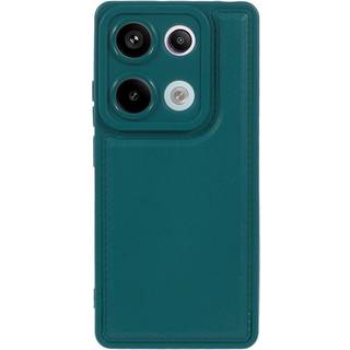 EIDERWOOD Xiaomi Redmi Note 13 Pro (4G) / Poco M6 Pro Fleksibelt Plastik Bagside Cover m. Læderbetrukket Pude - Grøn
