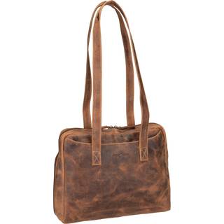 Shopper Leder 35x27cm "Vintage" antikbraun | Greenburry 1535-25