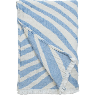 Almedahls Havet plaid 120x170 cm Blå-offwhite