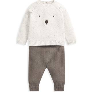 Mamas & Papas Mamas & Papas 2 Piece 100% Cotton Bear Knit Set