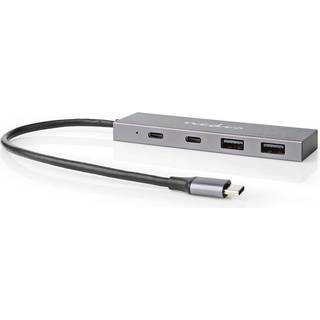 4-port USB-hub slim med kabel (2 x USB 3.2 type-A 2 x USB 3.2 type- | PRIS-MATCH