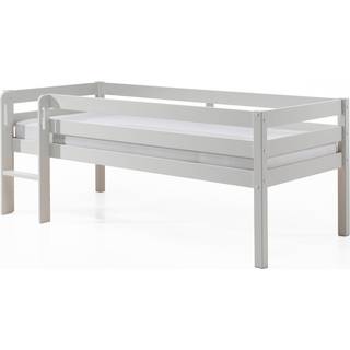 Halvhøj seng 90 x 200 cm – Pino, hvid