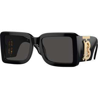 Burberry Kvinde BE4406U 300187 Solbriller Acetat Sort Grå Firkantet Normal