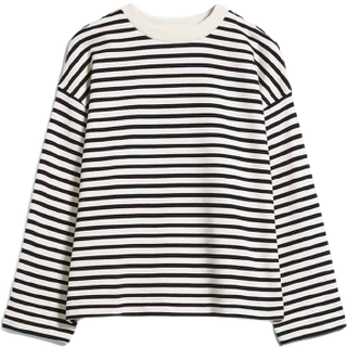 ARMEDANGELS Women's Frankaa  Stripe Sweatere Damer størrelse M farve grå