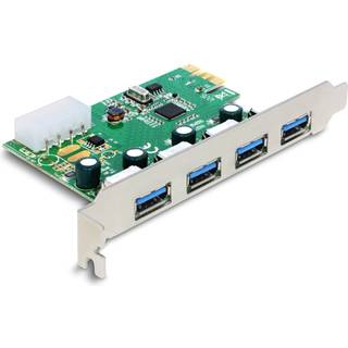 Delock PCIe kort > 4 x ekstra USB 3.0 horisontale stik