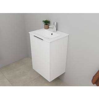 Sanibell Online usamlet møbelsæt 46x36cm hvid højglans 1 låge
