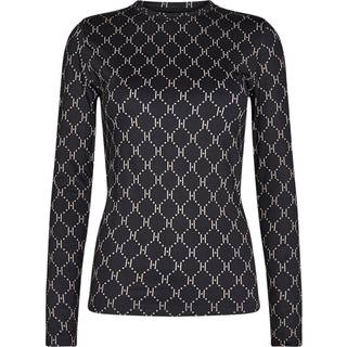 Printed Bluse, Sort, S