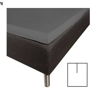 Kuvertlagen med U-split - 180x200 cm - Splitlængde 80 cm - Antracit - 100% Bomuldssatin - Borås Cotton