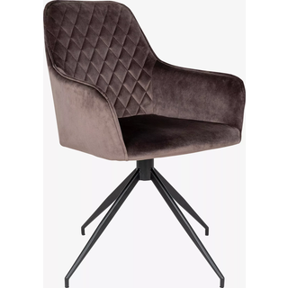 Harbo Spisebordsstol m. drejefod i mushroom velour