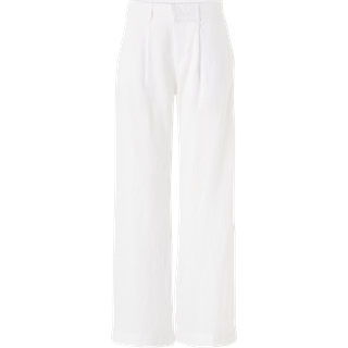 Gina Tricot-linen trousers-Hørbukser-Hvid-M-Dame