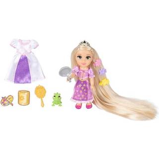 JAKKS Pacific Disney Princess 6 Inch Petite Doll med ekstra mode og tilbehør Rapunzel med det længste hår