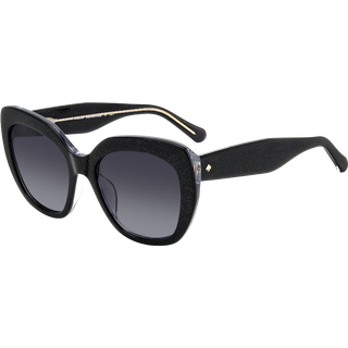 Kate Spade Winslet/G/S Asian Fit 807/9O 55 Solbriller Kvinder Black - Glittery Black On Clear - 55mm