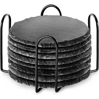 8 Runde Sten Bordskånere & Holder