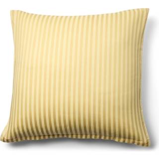 Pudebetræk 60x63 cm - 100% Bomuldssatin - Lysegult ensfarvet hovedpudebetræk - Borg Living