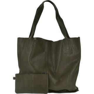 Shopper Leder 43x31cm "Carmen" oliv | Greenburry NR-2-30