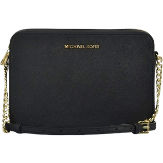 MK Jet Set Large Saffiano Leather Crossbody Bag - Black - Michael Kors - ONE SIZE
