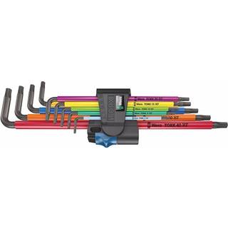 Wera 967/9 TX SXL Multicolour HF 1 Vinkelnøglesæt med holdefunktion, lang, 9 dele
