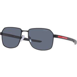 Prada Linea Rossa Mand PS 54WS DG009R Solbriller Metal Sort Blå Firkantet Normal