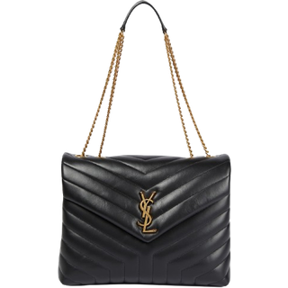 Saint Laurent Loulou Medium leather shoulder bag - black - One Size