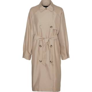 VERO MODA dame trenchcoat VMDOREEN - Silver Mink - L