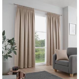 Fusion Fusion Natural Galaxy Room Darkening Woven Pair of Pencil Pleat Curtains