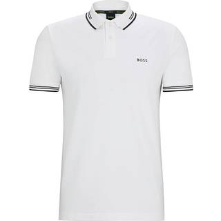 BOSS Green Herren Polo-Shirt weiß Slim Fit